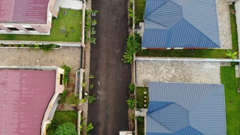 Bird's Year View of Beautiful houses Stock Footage