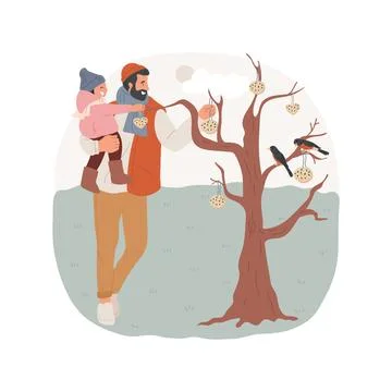 Birdseed cakes isolated cartoon vector illustration. Ilustración de archivo