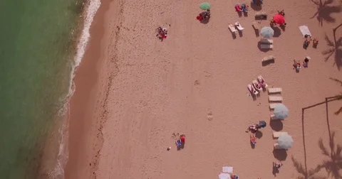 Birdseye View Beach Flyover Video stock 71989920