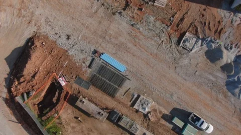 Birdseye view of construction site Stock Footage 110959626