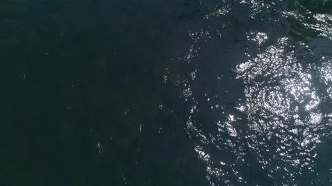 Birdseye view of a flowing river Stock Footage 215079784
