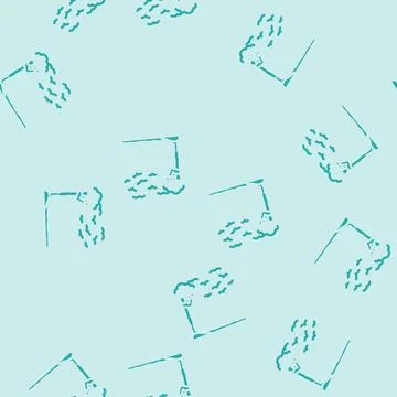 Birdwatching spring glyph vector seamless pattern 스톡 일러스트