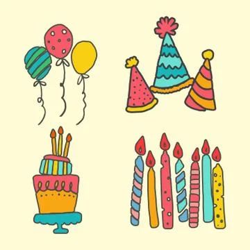 Birht day party Stock Illustration