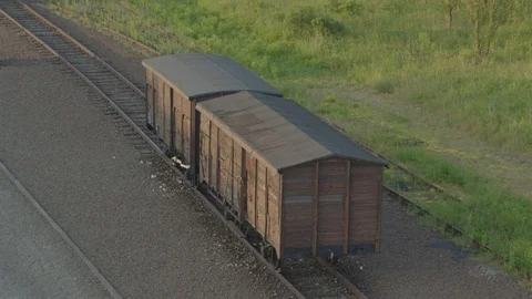 Birkenau train, wagon Stock Footage 110851590
