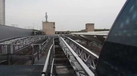 Birmingham Airport Train Side Stock Footage 45595840