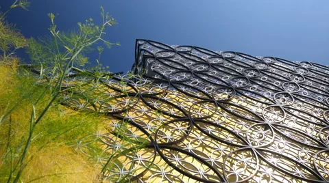 Birmingham Central Library facade detail. Stock Footage 40084013