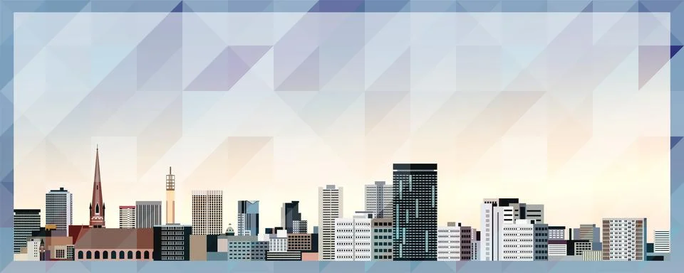 Birmingham cityscape on texture background Illustrazione stock