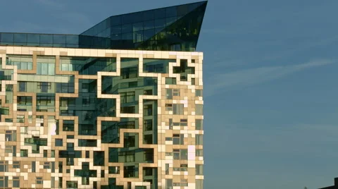 Birmingham, England.The Cube building static detail UHD 스톡 동영상 64892626