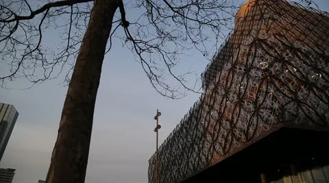 Birmingham Library, UK pan shot Video stock 59555021