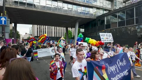 Birmingham Pride Parade March Stock Footage 276324727