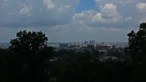 Birmingham Skyline Time Lapse Pull Back Stock-Footage 101210625