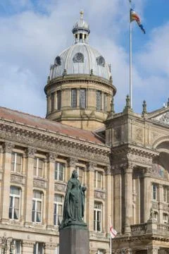 Birmingham, UK, October 3rd, 2017 : Statue of Queen Victoria in Birmingham,UK Stock Photos