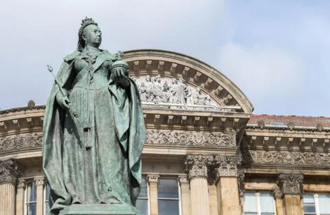 Birmingham, UK, October 3rd, 2017 : Statue of Queen Victoria in Birmingham,UK Stock Photos