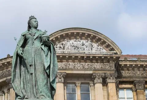 Birmingham, UK, October 3rd, 2017 : Statue of Queen Victoria in Birmingham,UK Stock Photos