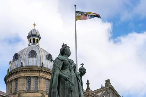 Birmingham, UK, October 3rd, 2017 : Statue of Queen Victoria in Birmingham,UK Stock Photos