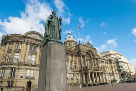 Birmingham, UK, October 3rd, 2017 : Statue of Queen Victoria in Birmingham,UK Stock Photos
