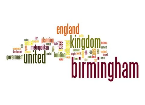 Birmingham word cloud Stock Illustration