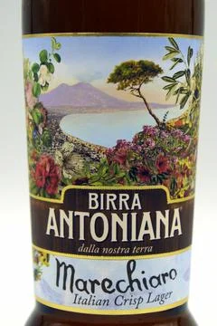 Birra Antoniana Marechiaro label Stock Photos