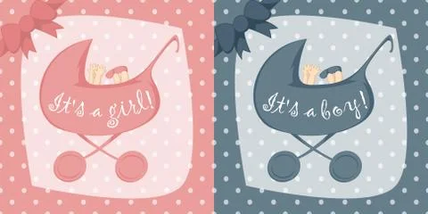 Birth Announcements Stock Illustration