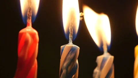 Birth of Candle Blowing Stock Footage 81042911