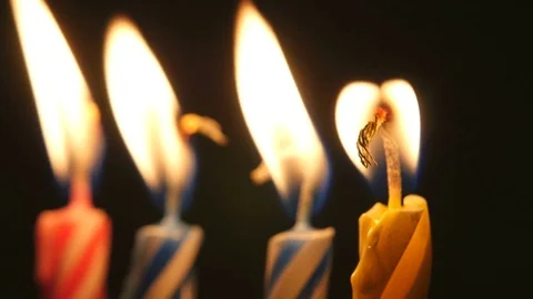 Birth of Candle Blowing Stock Footage 81048085