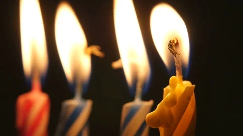 Birth of Candle Blowing Stock Footage 81048520