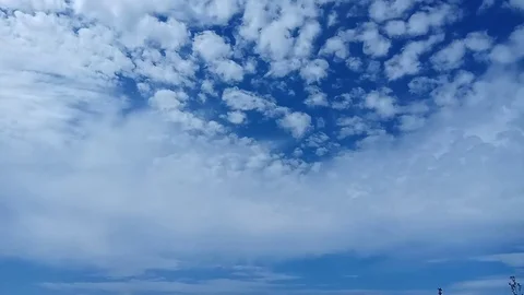 Birth of clouds in the blue sky. Timelapse. Vídeo Stock 78996440