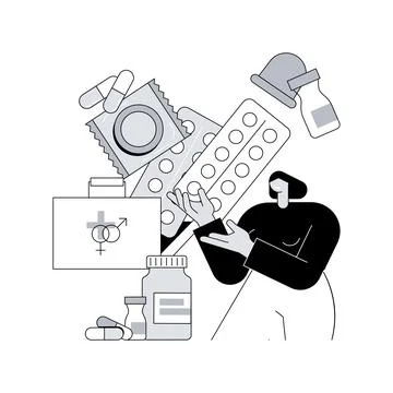 Birth control abstract concept vector illustration. Stock Illustration