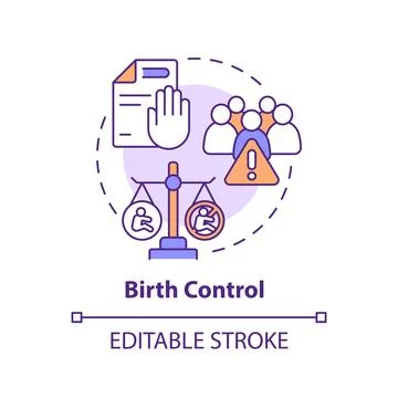 Birth control concept icon Illustrazione stock