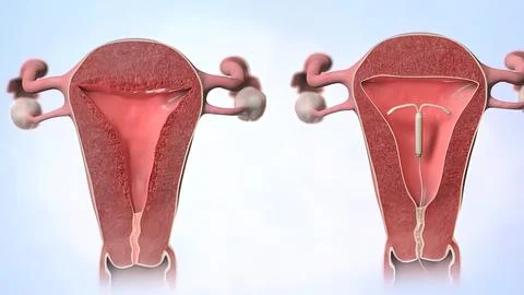 Birth control device (IUD) Stockillustratie