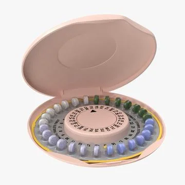 Birth Control Pill Package 3D Model