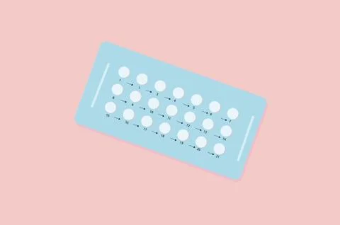 Birth Control Pills Stock Illustration