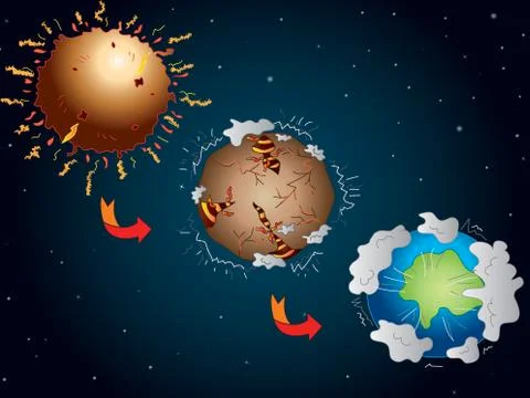 Birth of the earth Stock Illustration
