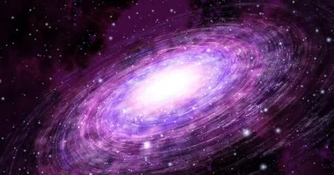 The birth of the galaxy. 库存插图