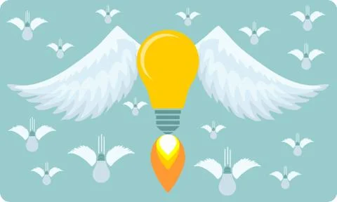 The birth of idea a great idea, vector illustration Stock Illustration