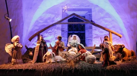 Birth of Jesus Stock Footage 41686289