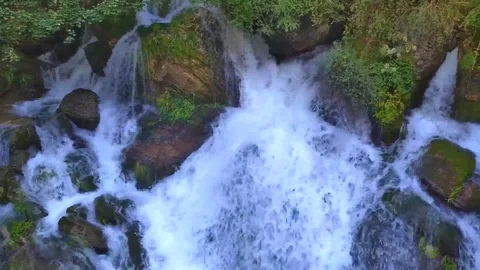 Birth of the Llobregat River in Castellar de Nuch in the mountains Video stock 124857197
