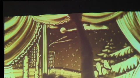 The birth of the paintings on the sand by human hands. A gift. The holiday. Stock Footage 33688347