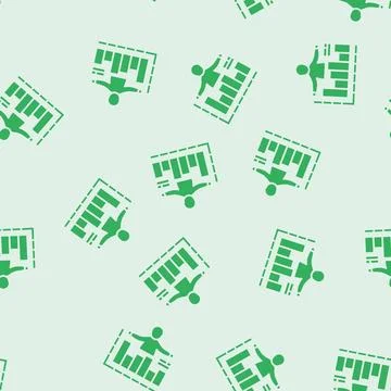 Birth rate statistics glyph seamless pattern Stock Illustration