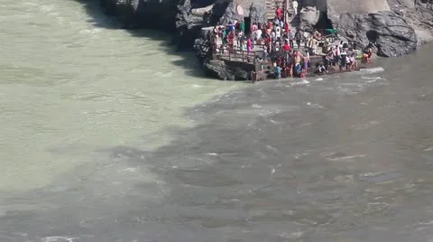 The birth of the river Ganges, India. 動画素材 13725864