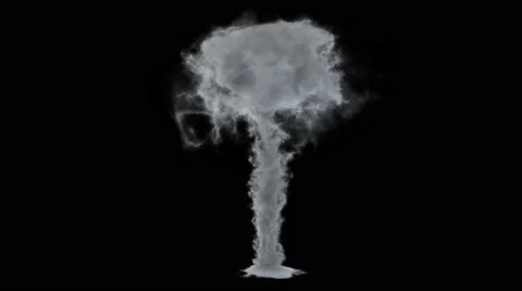 A birth of tornado, whirl, twister or whirlwind, isolated on black background Stock Footage