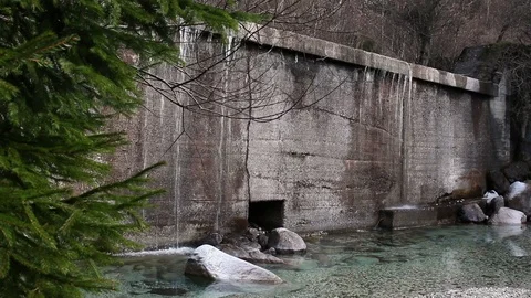 Birth of a waterfall Stock Footage 87564868