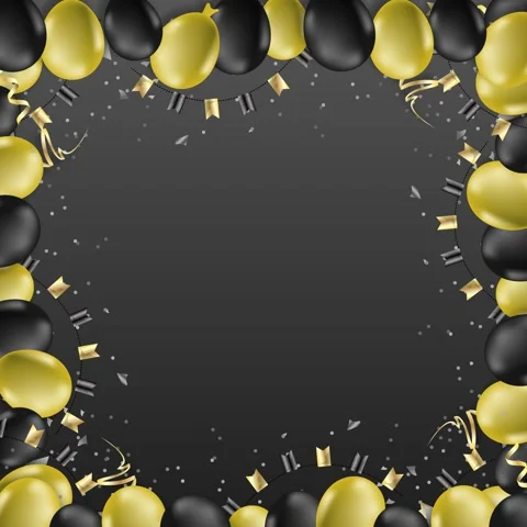 Birthday Animated Square Background with Glitter Stock Footage 306574412
