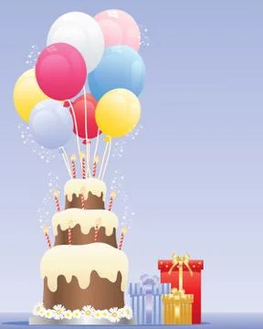 Birthday balloons Illustrazione stock