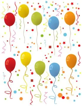 Birthday balloons Stock Illustration