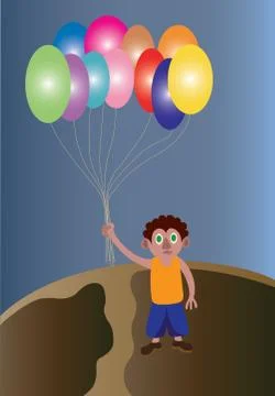 Birthday balloons Stock Illustration