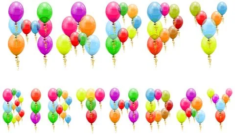 Birthday Balloons Stock Illustration