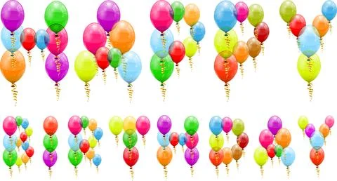 Birthday Balloons 스톡 일러스트