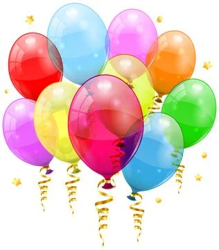 Birthday Balloons Stock Illustration