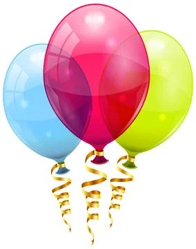 Birthday Balloons Stock Illustration